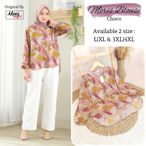 Atasan Wanita Kekinian - Blouse Wanita Dewasa 2024 Ootd Hijab Bahan Katun Rayon Moela Morist Moana