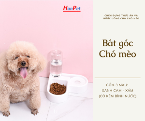 Hanpet - (4 size)- Bát ăn chó mèo siêu dày - Bát tròn đơn Chất liệu nhựa / chén ăn chó / bát nghiêng / bát ăn thú cưng / bát góc / bát cho mèo và chó / bát thú cưng