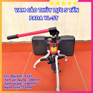 Vam cảo thủy lực 5 tấn hàng nội địa trung quốc chuyên dụng tháo lắp vòng bi bạc đạn bảo hành chính hãng Pada 6 tháng