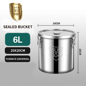 high-capacity rice dispenser 25kilos stainless rice storage container 50kg airtight cereal milk coffee bucket with cover