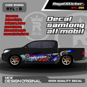 RYL 066-STIKER DECAL MOBIL KIJANG INNOVA PAJERO MOBILIO PANTHER JAZZ AGYA GRATIS CUSTOM NAMA