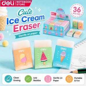 Deli Eraser For School Supplies (Color Random) 1Pc EH301