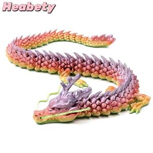 Heabety 3D Printed Chinese Dragon Full Body s Movable Home Furnishing Decoration Ornament Worth Collecting Creative Toys
