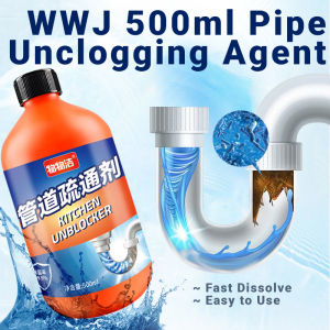 🔥WWJ 500ml Pipe Unclogging Agent 🔥Bacteria Removing 🔥Unclogging Liquid Drain Declogger 🔥Bathroom/ Kitchen /Toilet