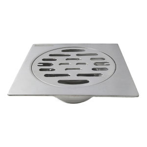JUNMO Stainless Steel Square Shower Floor Drain Detachable Odor Proof Bathroom Parts Accessories