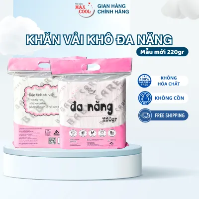 Thùng 10 gói Khăn vải khô đa năng Max Cool 220gr- HÀNG CHÍNH HÃNG cao cấp an toàn cho bé