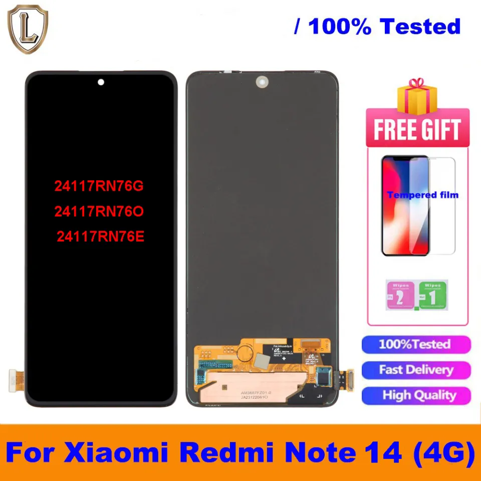 Schermo LCD Per Xiaomi Redmi Note 14 4G 24117RN76G – 6,67'' InCell Nero, Sostituzione Touchscreen Con Strumenti, Non Per 5G