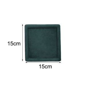 CANICECA Velvet Jewelry Display Tray Solid Color Exquisite Jewelry Tray Show Stand DIY Blank Box Jewelry Storage Tray Photo Props