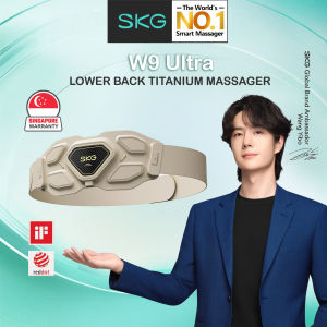 SKG W9 Ultra Lower Back Titanium 8in1 Massager Belt Cordless Heating Pad Infrared Vibrating Back Massager Waist Lumbar Belt for Period Cramps