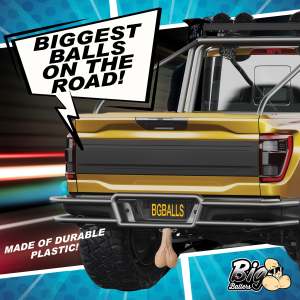 Big Ballers Large Truck Nuts for Rear Bumpers - Light