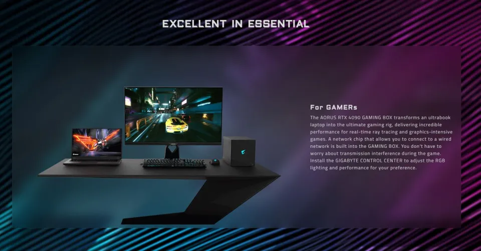 GIGABYTE AORUS RTX 4090 GAMING BOX eGPU WATERFORCE All-in-One