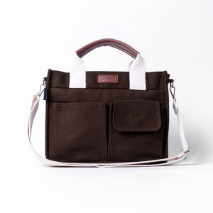 Pamole - Tas Selempang Wanita Sling Bag Bahan Kanvas Penutup Resleting - Veronna Series