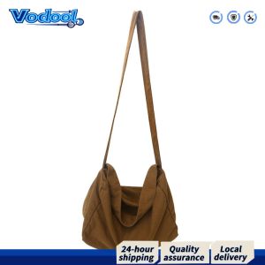 【Fast delivery】 Womens Large Canvas Crossbody Bag Stylish Soft Handbag with Adjustable Strap Perfect for Travel and Everyday Use