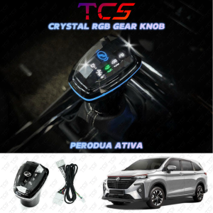 TCS PERODUA ATIVA CAR CRYSTAL RGB LED GEAR SHIFT KNOB ORIGINAL EQUITMENT SERIES ACCESSORIES