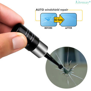 Aitemay Car Windshield Repair Kit Long Crack Repair Tool Glass Large Crack Repair Kit Windshield Glass Scratches Repair Kit