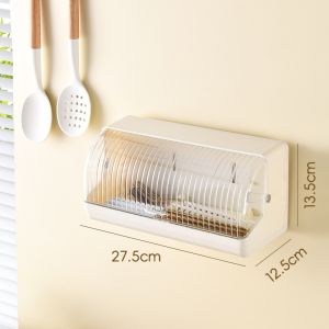 Wall-Mounted ABS Cutlery Storage Box | Tableware Spoon Fork Chopstick Cage Kotak Penyimpanan Kutleri 壁式餐具收纳盒