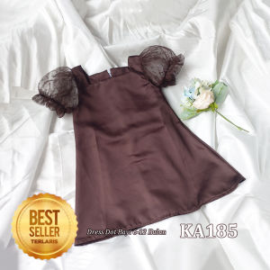 Baju Anak Perempuan Coklat Mahogany Usia 2 3 Tahun Terlaris Dress Kondangan Coffe Earth Tone Dress Up For A Girl Short Leg Premium Cokelat Coklat Tua Mahogani KAP185
