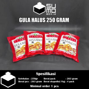 Gula Tabur Donat 250gram / Gula Halus Claris 250gram / Gula Halus Dunia 250gr