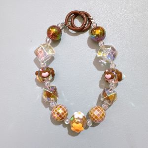 สายคล้องโทรศัพท์ พวงกุญแจลูกปัด ห้อยกระเป๋ามือถือ คล้องต่างๆ แฟชั่น เรซิ่น (แถมแผ่นใสห้อย)