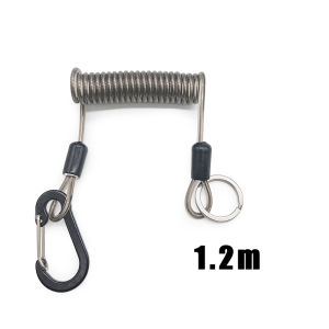 Fishing Tool 1.2M Missed Rope Spiral Spring Lanyard Durable