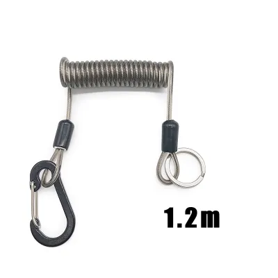 Fishing Tool 1.2M Missed Rope Spiral Spring Lanyard Durable
