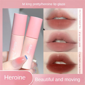 CHOWGOLI 【 Local Stock 】MKlNGPRETTY Lip Glaze Velvet Soft Mist Not Easy To Stick Cup Lipstick Matte Lip Long-lasting Waterproof Moisturizing Lip Glaze Velvet Lipstick