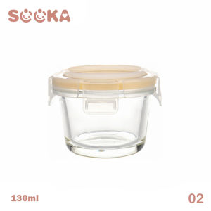 HAYYLIFE Tempat Mpasi Kotak Kontainer Kaca Anti Tumpah - Wadah Mpasi Bayi Glass Baby Food Container Ukuran 130/160ml BPA Free SK-ECA1147