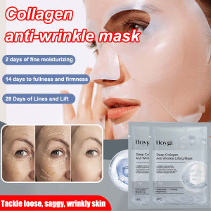 [24-Hour Hydration] Collagen Hyaluronic Acid Facial Mask Suitable For Dry Skin Instant Moisturizing Transparent Mask