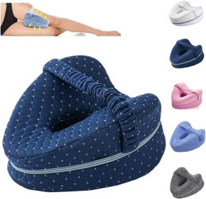 Revoget Alignment Pillows for Side Sleepers Leg Pillow for Side Sleepers Revoget Hip Alignment Pillow Relieve Hip Pain & Sciatica with Adjustable Strap (Navy)