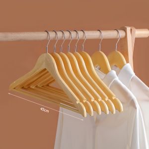 Solid wood hanger clothes hanger wardrobe wooden wood clothes hanger household wooden hanger