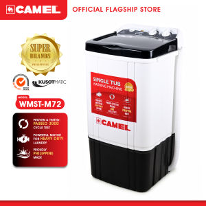 Camel Single Tub Washing Machine WMST-M72 (7.2kg) Heavy Duty - Energy Efficient - Rust and Pest Proof - Durable (Gray)