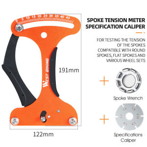 WEST BIKING Bicycle Tool Spoke Tension Meter For MTB Road Bike Wheel Spokes Checker Bike Indicator Wheel Builders Tool Bicycle Spoke Repair Tool