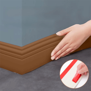 MIRELINA Self Adhesive Wall Baseboard Anti-collision Thickened Skirting Line DIY Flexible Corner Line Home Decor