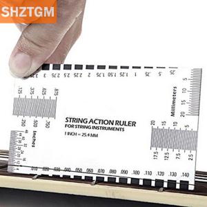 [COD] SHZTGM STEEL String Action Gauge ไม้บรรทัดคู่มือการตั้งค่าวัด luthier สำหรับกีต้าร์เบส