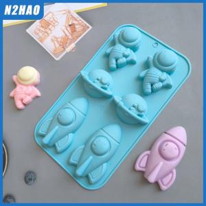 N2HAO 6 Company Astronaut Rocket 760 Silicone Mold Baking Cake Mold Pudding Bread Baking Pan Soap Mold