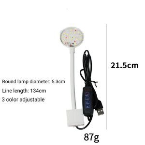 Aquarium Lamp Aquarium LED Light USB Adjustable Fish Tank Colored Lights with Clip