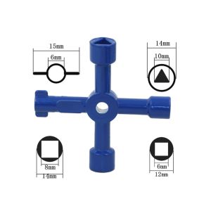 Khóa chữ thập tủ điện và thang máy - Chìa Khóa Cờ Lê Tam Giác 4 Chiều Đa Năng - Sỉ Dụng cụ Kim Khí
