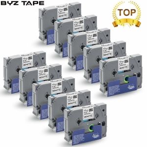 10 Pack TZe231 Black on White Compatible for Brother TZ Tape 12mm Laminated White Tape TZe-231 Tze231 tze231 Work for P Touch PT-D210 PT1000 PT-D200 PTD600 Label Maker