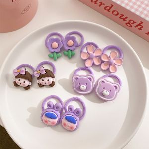 COD 10PCS / SET IKATAN RAMBUT ANAK KOREA KARAKTER LUCU / AKSESORIS IKAT RAMBUT ANAK KARET