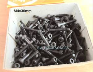 ตัวแทนแพ็คจำนวน 50 ตัว M4x30mm Grade 12.9 Black Oxide สกรูหัวจมดำหกเหลี่ยม เกรดแข็ง