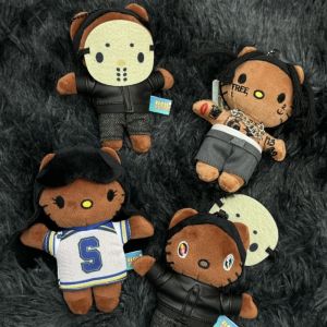 ZM10Q Creative Rapper Travis Scott Kitty Keychain Cool Cute SZA Plush KT Cat Keyring Fashion Soft Kanye Kitty Cat Stuffed Doll Pendant Backpack Decor