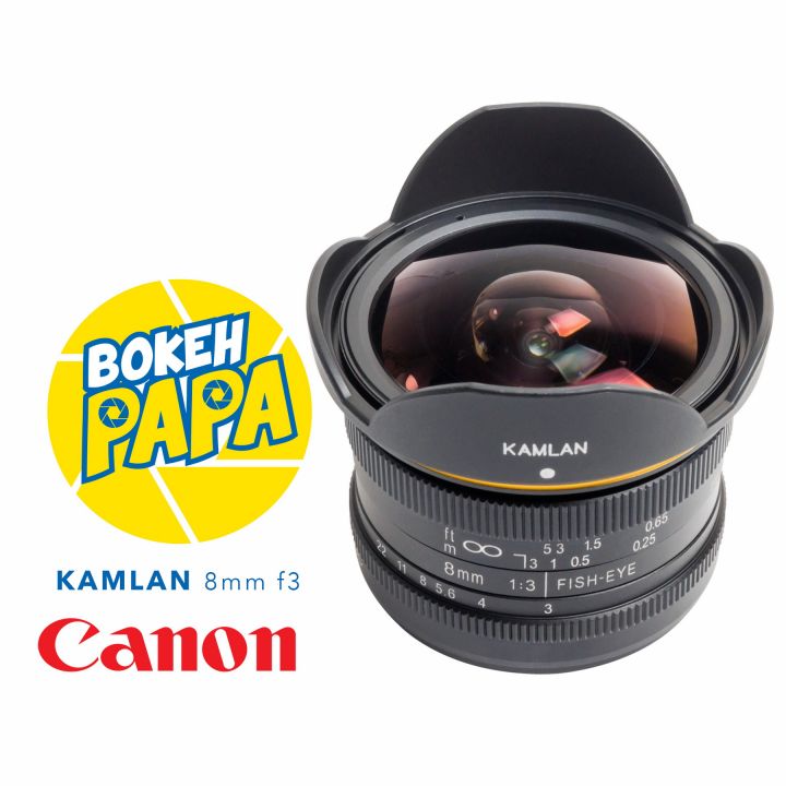 Kamlan 8mm F3 เลนส์ Fisheye เลนส์มือหมุน สำหรับใส่กล้อง