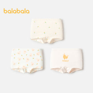 Balabala Girls Underwear Cotton Boxer Briefs Spring New Kids Triangle Shorts Skin Friendly Cute No Wedgie 3 Pack