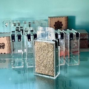 บล็อกแพ็คข้าวสาร 1 กิโลกรัม บล็อกซีลข้าวสาร กล่องซีลข้าว แบบอะคริลิค บล็อกแพ็คข้าว บล็อคแพ็คข้าวสาร บล๊อกแพคข้าว