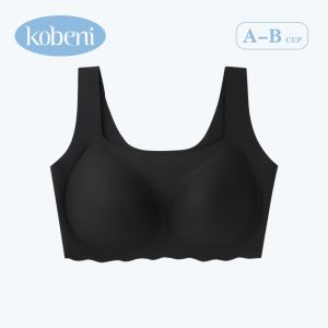 Kobeni Seamless Bra Plain color Vest style Underwear Comfort Full Coverage Cup Soft Bra Free Size