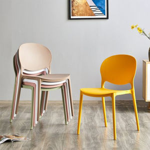 Ghế nhựa xếp chồng Ghế ăn hiện đại nhà bếp nhựa PP đúc nguyên khối nhiều màu Ghế cafe sân vườn ghế văn phòng nhựa cap cấp GAN002
