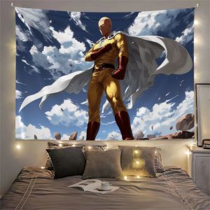 Bald One-Punch Man Saitama Wall Background Cloth Anime Peripheral Decoration Poster Background Cloth Hanging Cloth Wall Tapestry