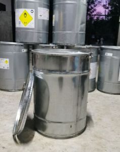 ถังเหล็ก มีฝาปิด ขนาดบรรจุ 50Kg ถังเหล็กหนา แข็งแรง ทนทาน   กว้างxสูง 35x47