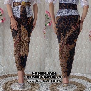 kamen bawahan wanita bahan plisket mewah modern lembut tebal sudah dapat selendang panjang cocok untuk pakaian kebaya wanita pakaian kondangan pesta wisuda