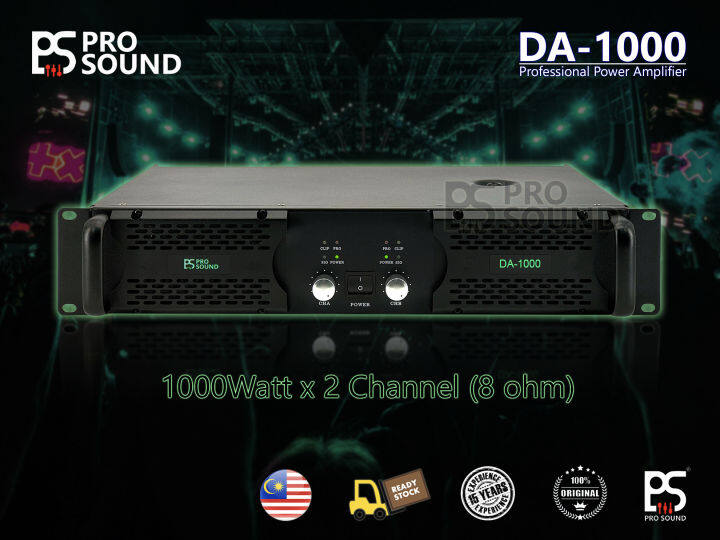 LIMITED STOCK PS Pro Sound DA 1000 POWER AMPLIFIER Professional